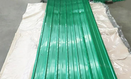 Coloured corrugated roofing sheets